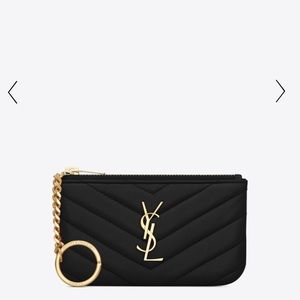 MONOGRAM KEY POUCH IN MATELASSÉ LEATHER.. brand new with box .